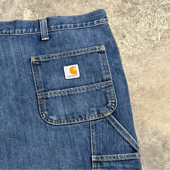 Carhartt Relaxed Fit Carpenter Jeans Workwear Utility Denim - Picture 2 of 9